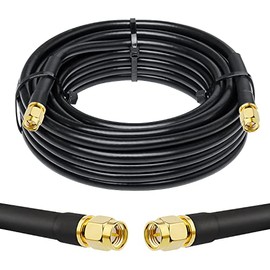 SMA Male to SMA Male Coaxial Cable 50 ohm KMR240 Coax Cable Ultra Low Loss Antenna Extension Cable with SMA Connector for 3G/4G/5G/LTE Network Equipment, GPS, RF Radio to Antenna