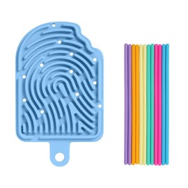 Silicone Sensory Fidget Toys Sensory Activity Board For Stress Anxiety Calm Down Travel Airplane Essentials Toys:_Blue2