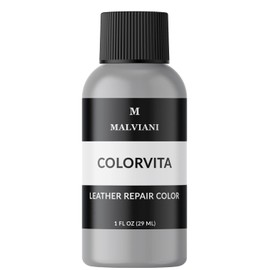 MALVIANI Leather Repair Color Restorer - Light Gray - Restore Sofa, Car Seat, Bag, Furniture & Couch - 1 oz.