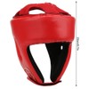 Boxing Helmet PU Leather Adjustable Head Guard Sanda Kickboxing Training