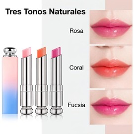 3Pzs Bálsamo Labial que Cambia de Color Labios Mágico Hidratante, Efecto Tintado, Brillo Labial Humectante 24H, Larga Duración, para Niñas y Mujeres