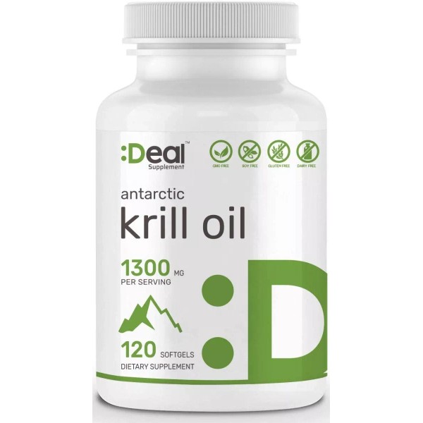 Deal Supplements Aceite De Krill 1300mg 120 Caps Omega 3 Dha Eg Oo2
