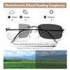Myfeasy Photochromic Bifocal Reading Glasses Titanium Frameless Men's Reading Glasses
