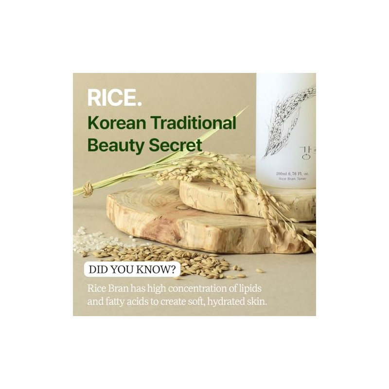 Tónico de salvado de arroz coreano para el rostro (tonifica,