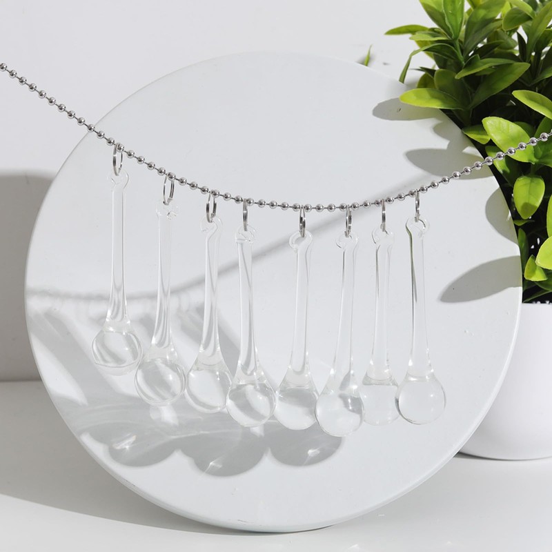 LONGWIN 20pcs 3inch Crystal Teardrop Chandelier Pendant Parts Wedding Party