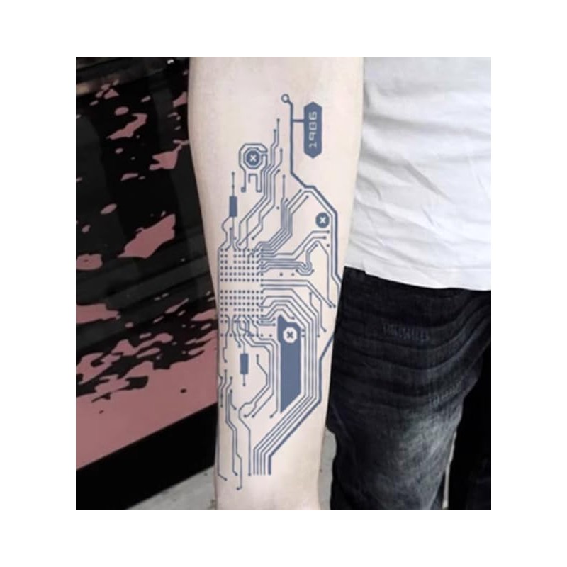Pegatinas De Tatuaje A Base De Hierbas, Placa De Circuito