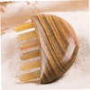 VICASKY Sandalwood Buffalo Horn Comb Coarse Tooth Hairdressing Tool Wide