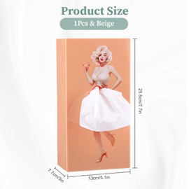 1 Stück Taschentücher Box mit Fliegendem Rock-Design, Kreative Taschentuchbox Kosmetiktücher Tissue Box mit einen Mädchen Taschentuchspender Tücherbox Spender Deko Beige