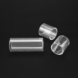 Wwomusic 3pcs 28mm 60mm Guitar String Glass Slide for Electric Guitar Bass Medium Small