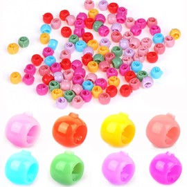 200 Pcs Mini Hair Claw Clips, BetterJonny Mixed Color Mini Hairpins Tiny Plastic Hair Clips Rainbow Beads Clip Hair Accessories for Kids Girls Women