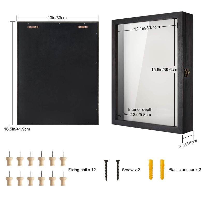 TJ.MOREE Flowers Shadow Box Display Case 13 x 16 Large
