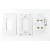 RiteAV Screwless Decorative 1 Gang 4 Port Cat5e Wall Plate