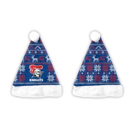 Newcastle Knights NRL Rugby League Mens Adults Ugly Sweater Xmas Santa Hat