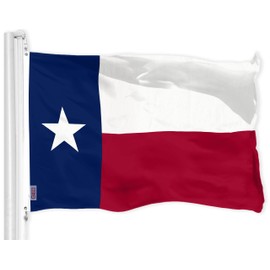 G128 Combo Pack: USA American Flag 3x5 Ft 150D Printed Stars & Texas State Flag 3x5 Ft 150D Printed