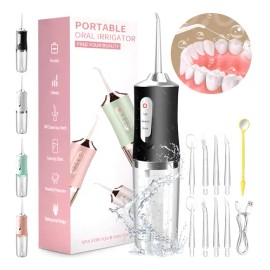Irrigador Bucal De Dientes Portatil Con 8 Boquillas Y Caja D