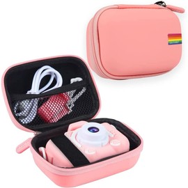 Leayjeen Kids Digital Camera Case, Compatible with Cocopa/Hangrui/Gofunly/TIATUA/Mgaolo/HiMont/DRLEBE/YunLone, for 3-12 Year Old Kids Toy Gifts (Case Only) Pink