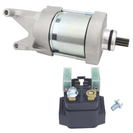 Soarider Starter Motor & Relay for Yamaha 2009-2014 R1 YZFR1 YZF-R1 LE World GP 50th Anniversary ED, 14B-81890-00-00 14B-81890-01-00 14B-81890-00 14B-81890-01, 9-Tooth