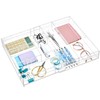 Briwooody Acrylic Drawer Organizer Clear Desk Drawer Organizer Trays with