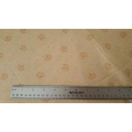 P&B Life is Beautiful BTY Helen Stubbings Red Rooster Tonal Tan Floral Flower Heart