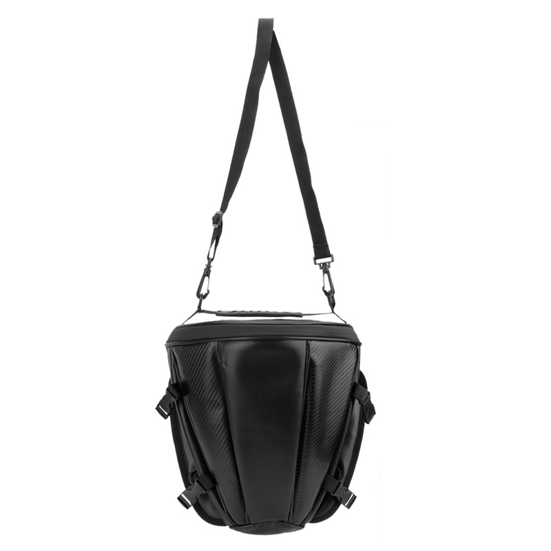 Carbon Fiber Style Motorcycle Tail Bag Waterproof Motorbike Rear Seat