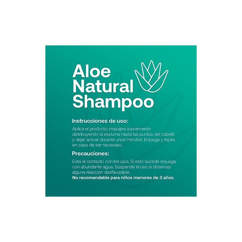 Shampoo Natural de 800 ml. Sin Sulfatos Ni Parabenos con