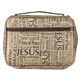 Bible Cover-Names of Jesus Jacquard-XX Large-Brown