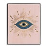 Stupell Industries Evil Eye Glam Boho Pattern Bold Blue Pink,