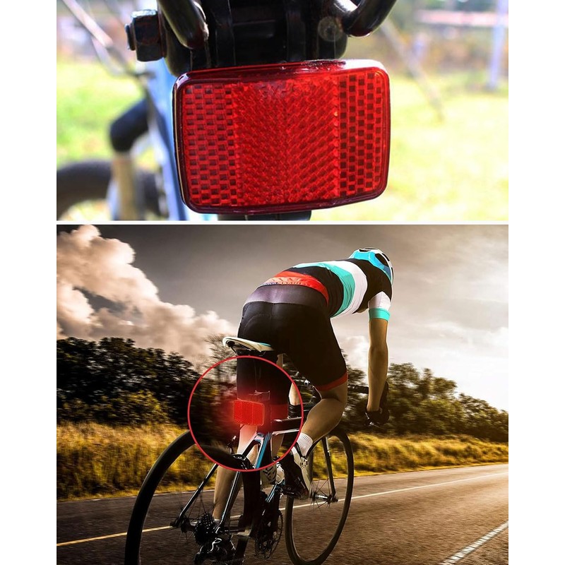 HSIXHAF Bicycle Reflectors Front and Rear, 7 Pieces Bicycle Reflector