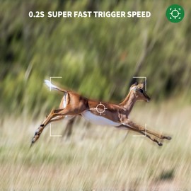 LEEDEER Trail Camera, Solar Powered Game Camera 4K 30MP, Hunting Scouting Cam with 120 Degree PIR Range, IP66 Waterproof, Night Vision for Outdoor Wildlife Monitoring Home Security