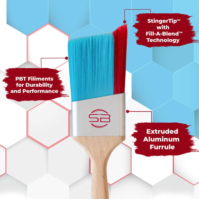 Stinger Brush Pro - Professional Paint Brush with Fill-A-Blend Technology
