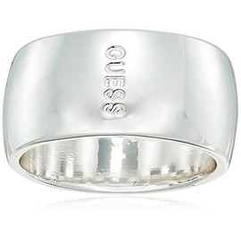 GUESS Basic Wide Band Ring, Size 7, Crystal;