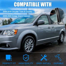 926-446 B Pillar Trim Door Molding for Front Passenger Driver Side Windshield Outer Compatible with 2008-2016 Chrysler Town & Country 2008-2020 Dodge Grand Caravan Replace 5020664AA 5020665AA 926-445