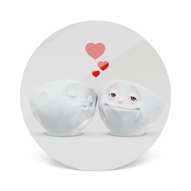 FIFTYEIGHT PRODUCTS Pot Trivet "Das süsse Leben" (Diameter 18.8 cm, White, Made in Germany)