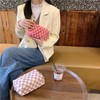 PAZIMIIK Checkered Makeup Bag for Purse Portable Zipper Make Up