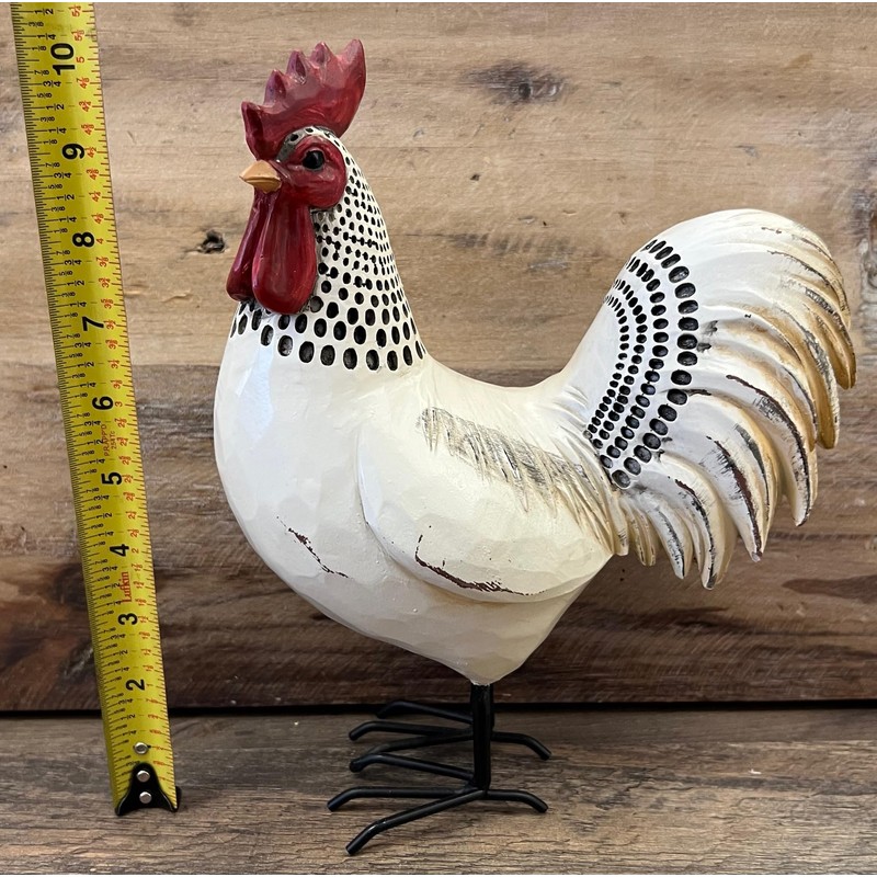 Generic Rooster Farmhouse Style Decor Standing Statue, 11 x 9