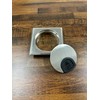 Accessorize it; Brushed Silver Round Metal Desk Grommet with Square