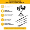 7 Pc Black Plating Tools Culinary Set (Professional Chef Utensils)|