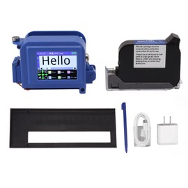 Mini Handheld Inkjet Printer Quick Dry Inkjet Printer with Touch Screen Print Height 2‑12.7mm for Text Barcode Lot Label Image Date 100‑240V US Plug