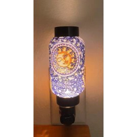 Cal mart gifts Oriental Japanese Sun/Moon with Stars fabric wall plug-in Night Light Gift home