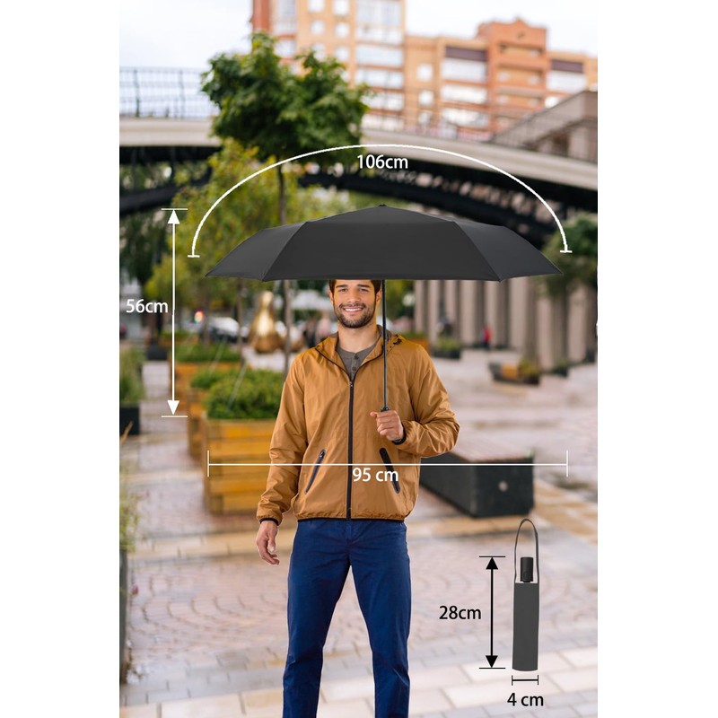 AKINOYAMA Compact Umbrella Small Automatic Open-Close Safety Easy to Use