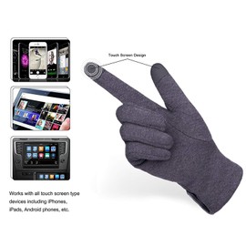 VOGOUL Women Touch Screen Gloves Warm Lined Thick Warmer Winter Gloves Grey