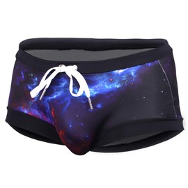 Muscle Alive Men's Swimming Briefs for Beach Bikini Swimsuits with Seamless Contour Bag and Low Rise Design, Lighting.
