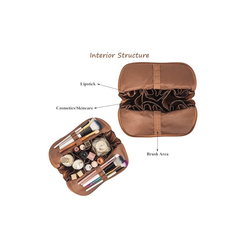 Neceser de viaje para mujer, neceser impermeable con soporte para