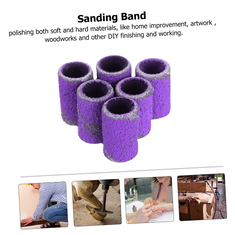 Baluue 100Pcs Nail Polishing Tool Sanding Bands for Nail Drill