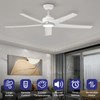 ocioc Ceiling Fans with Lights, 52 inch White Ceiling Fan