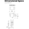 2X Carling Technologies Contura Rocker Switches V1D1S00B-AZC00-000 | SPST ON-None-Off