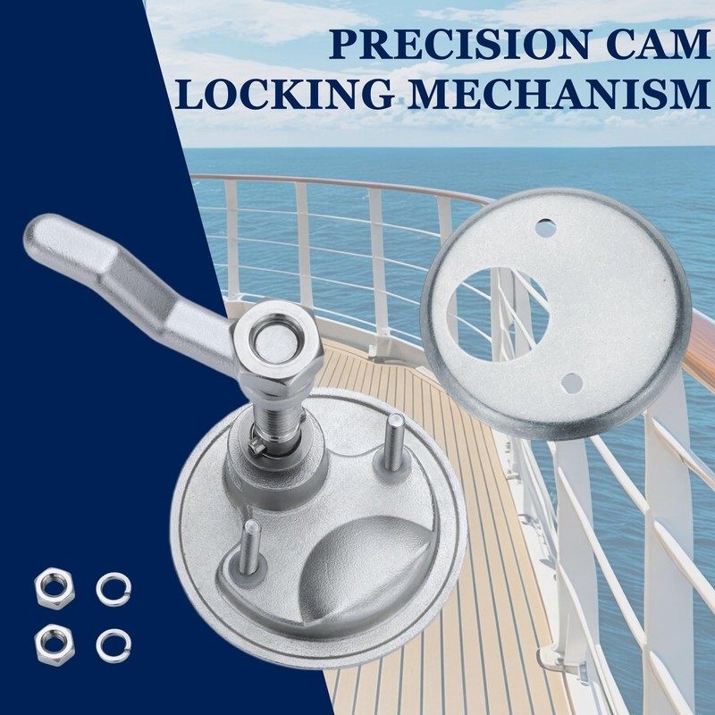 SHENGHUISS Boat Cam Latch,Flush Pull Handle,316 Stainless Steel Boat Hatch