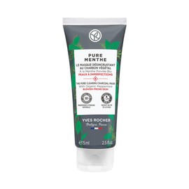 Yves Rocher Pure Menthe Mascarilla Facial de Carbón Vegetal elimina las impurezas para pieles mixtas a grasas y/o con imperfecciones 75ml