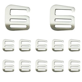 12 Pcs Metal G Hooks Webbing Buckles Strong Quick Release Buckles for Backpack Straps Webbing(Silver), Silver, Small, Side Release