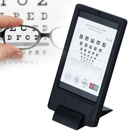 PODEC PODEC LED Eye Test Chart, Rechargeable Vision Chart with Double-Sided Display and 2 Brightness Adjustable, Measuring Distance: Front 30cm/Reverse 25cm for Hospital, Optical Shops